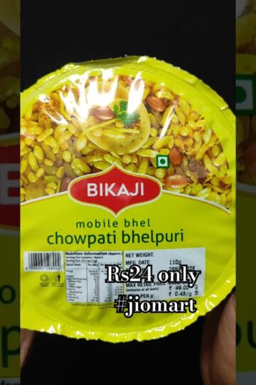24 Rs Instant Bhelpuri in Seconds?🤩 Bikaji Chowpati Bhelpuri😋 #Bikaji #Bhelpuri #jiomart #FoodShorts