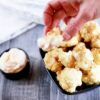 Easy "Cheesy" Cauliflower Popcorn - keto, vegan, low-carb, gluten-free, grain-free, starch-free