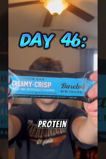 Day 46: Trying a BareBell Creamy Crisp Protein Bar #gymlife #supplement #proteinbar #gymhacks #fit