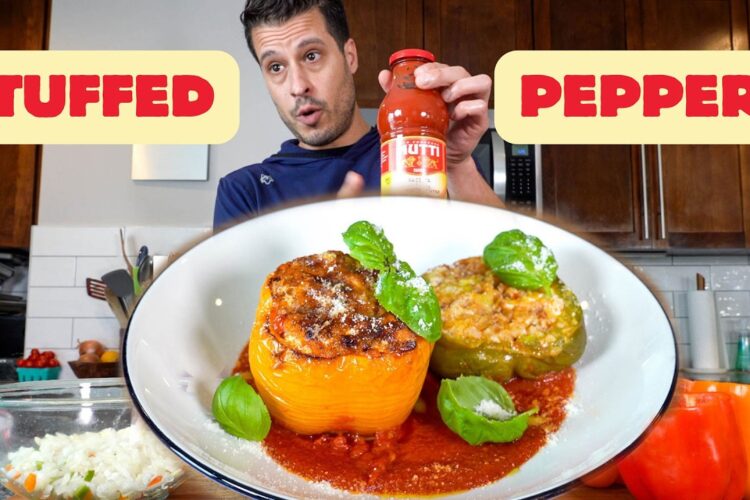 Easy RISOTTO Stuffed Peppers I Eat ALL SUMMER Long