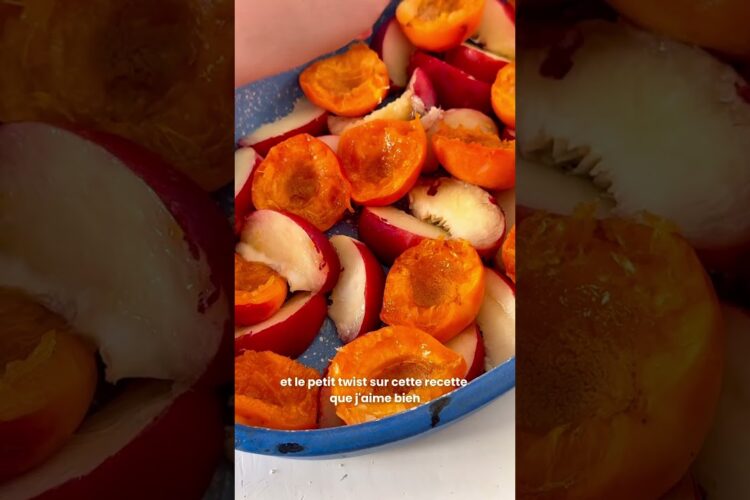 Crumble nectarine abricot #recettefacile #shorts #crumble #dessert rt