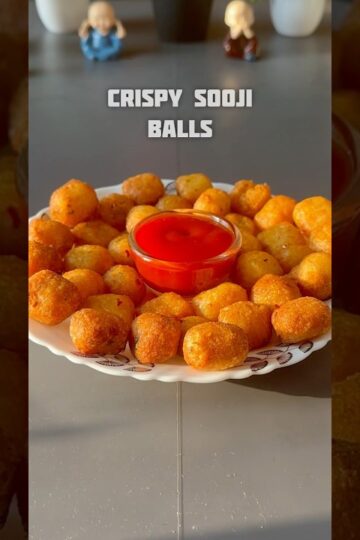 Trending recipe of crispy sooji balls #shorts #recipe #crispy #sooji #snacks