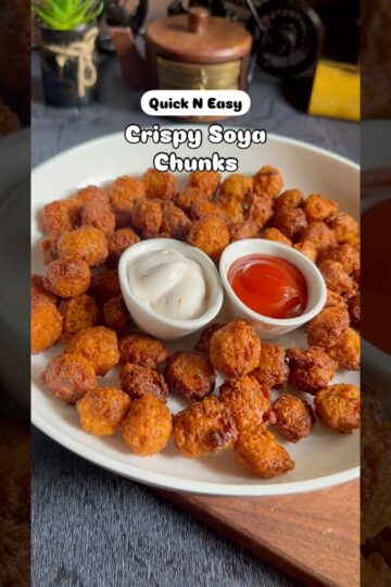 Crispy Soya Chunks 💕 #shorts #soya #nutri #snack #teasnack #homemade #quick #easy #cooking #recipe