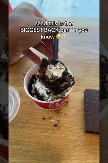 Chick-Fil-A Oreo ice cream and cosmic brownies literally the best duo