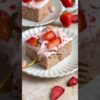 Easy Strawberry Sheet Cake - soft, moist, loaded with fresh strawberries! #strawberrycake #cake