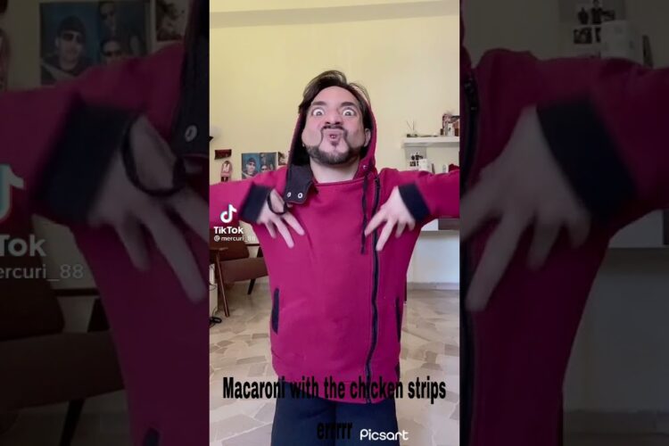 Macaroni with the chicken strips errrr