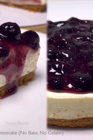 Easy BLUEBERRY CHEESECAKE (No Bake, No Gelatin) Recipe