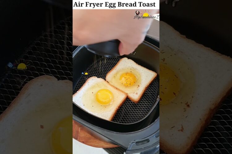 Air Fryer Egg Toast Recipe | #shorts #viral | Air Fryer Breakfast Recipe | #airfryerrecipes