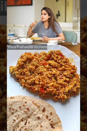 Janhavi Kapoor's Favourite Paneer Bhurji Recipe #celebrities #food #cooking #viral #shorts