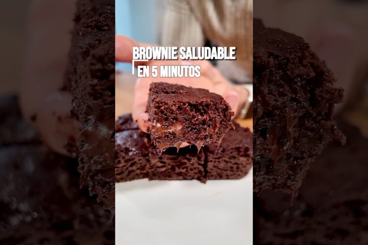 RECETA DE BROWNIE SALUDABLE EN 5 MINUTOS #receta #recetas #recetasfaciles
