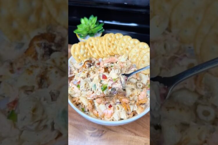 Easy Macaroni salmon salad #macaroni #salmon #salad #food #recipe