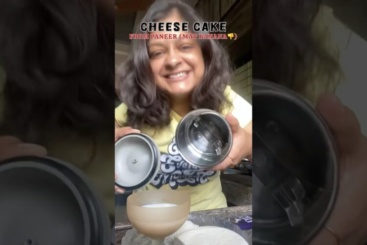 Flop🤯wala Cheese Cake from *PANEER*👎🧀|| #minchymacarony #cheesecake #paneer #cooking #recipe