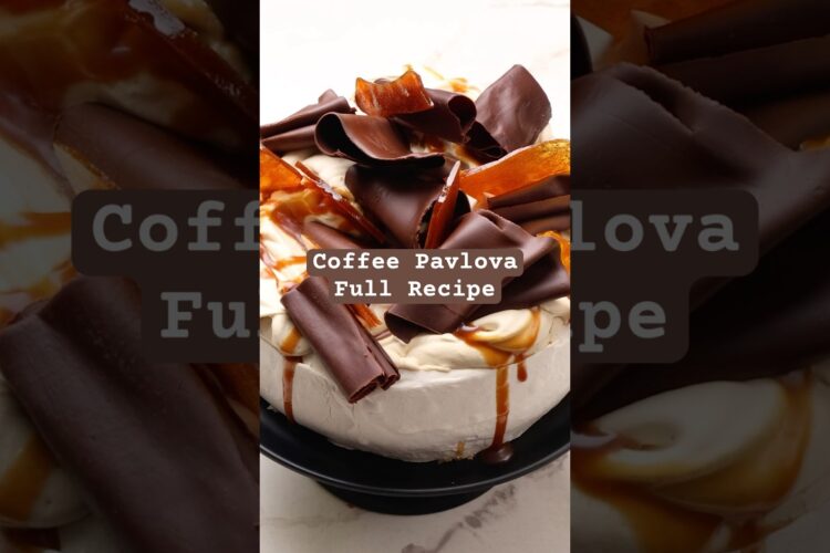 The BEST Coffee Pavlova Recipe! #dessert