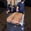Giant Chocolate Cake Cutting