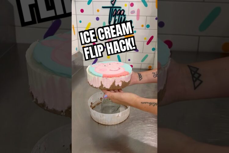 ICE CREAM CAKE FLIP HACK!