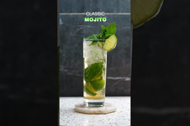 Classic Mojito! Original Recipe 🍃🍹#mojito #cocktails #drink #cocktail #bar #cocktailrecipe