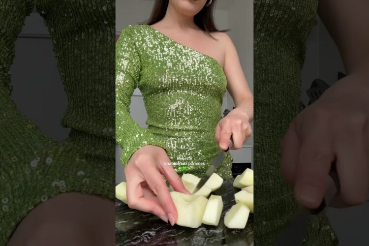 Recette crumble aux pommes 💚 #recette #recettefacile #crumble #pommes #crumbleauxpommes #dessert