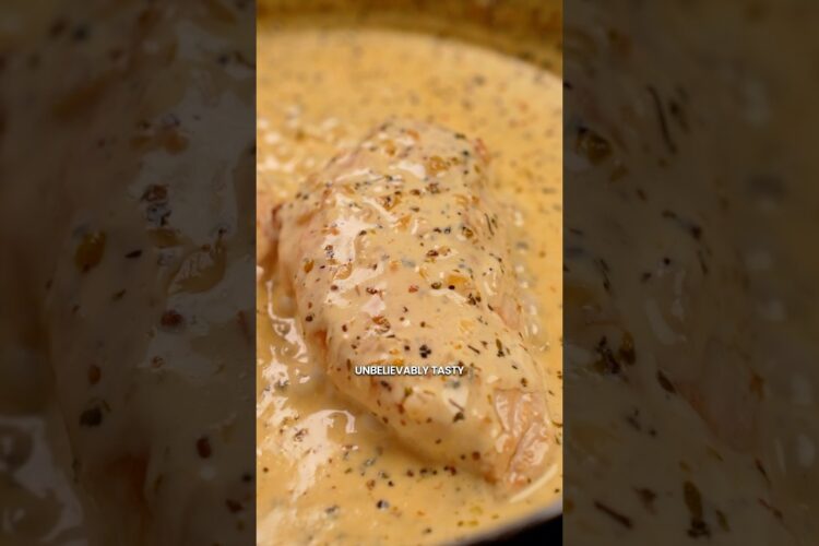 Creamy Garlic Chicken! #garlicsauce #easyrecipe #cooking