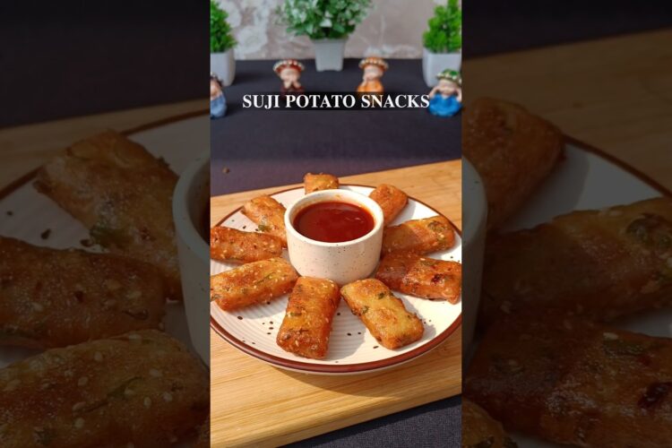 Trending Suji snacks#recipies#easy snacks#yt shorts#food shorts#cooking show#suji#street snacks#