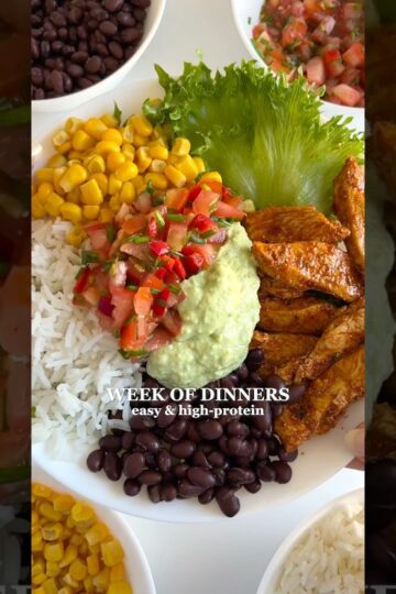 Week of Easy & High-protein Dinners😍Link to the recipes⬆️ #healthymeals #highprotein #dinnerideas