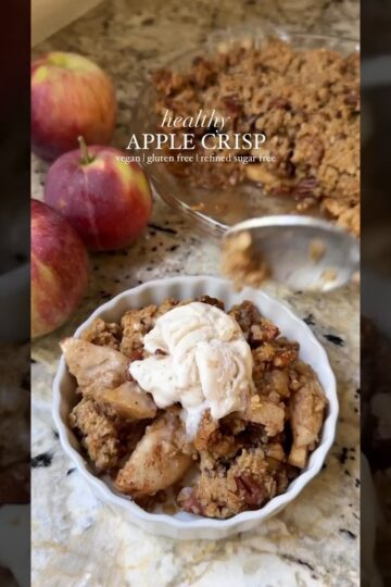 Healthy Apple Crisp (vegan, gluten free, refined sugar free)