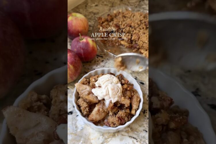 Healthy Apple Crisp (vegan, gluten free, refined sugar free)