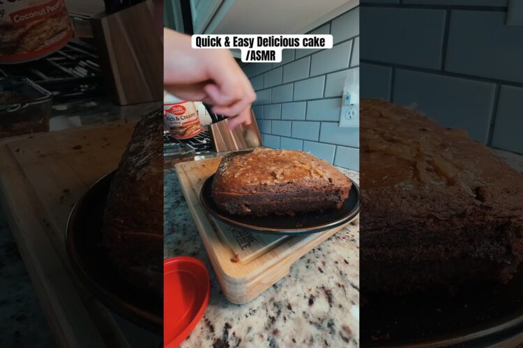 Quick & Easy Delicious German Chocolate cake 🥰#marriedlife #baking #fypシ #quickrecipe #delicious
