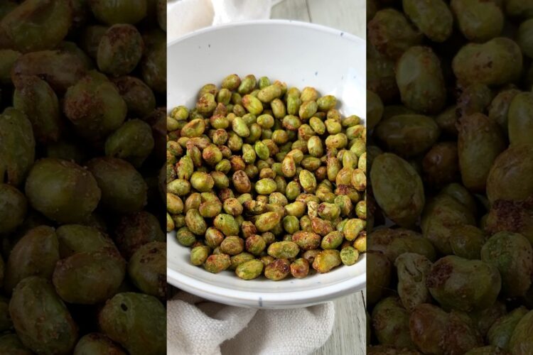 Easy high protein snack: Crispy Edamame (24G PROTEIN!!) 🫛🫛