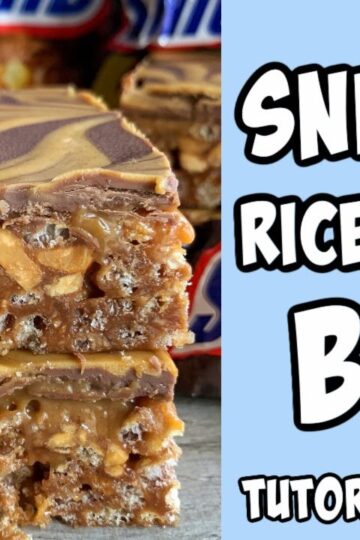 How to make Snickers Rice Krispie Bars! tutorial #Shorts