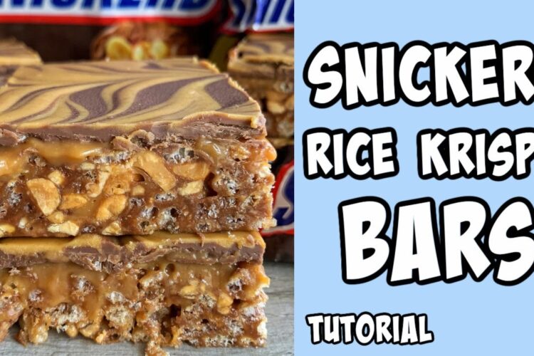 How to make Snickers Rice Krispie Bars! tutorial #Shorts