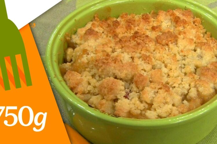 Crumble aux pommes et à la rhubarbe - 750g