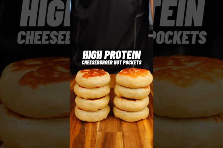 The TASTIEST High Protein Cheeseburger Hot Pockets! 🔥🧀🥩🍔 31g Protein, ONLY 348 cals!