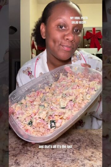 MY VIRAL PASTA SALAD RECIPE! 13M VIEWS 😳 #pastasaladrecipe #cookwithme #foodie #recipe #partyfood