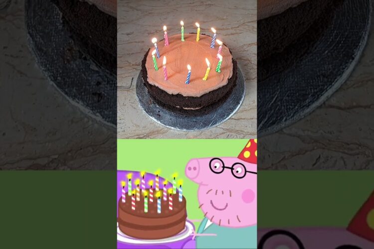 Chocolate birthday cake @PeppaPig #shorts