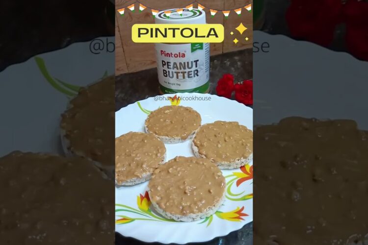 Pintola peanut butter & rice cake | breakfast #shorts #recipe